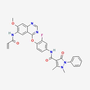 molecular formula C30H25FN6O5 B12385143 EGFR/c-Met-IN-1 