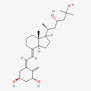 molecular formula C27H44O4 B1238516 (1S,3R,5Z)-5-[(2E)-2-[(1R,3aS,7aR)-1-[(2R,4S)-4,6-dihydroxy-6-methylheptan-2-yl]-7a-methyl-2,3,3a,5,6,7-hexahydro-1H-inden-4-ylidene]ethylidene]-4-methylidenecyclohexane-1,3-diol CAS No. 86701-33-9