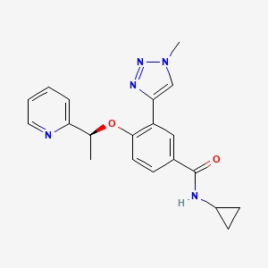 N-cyclopropyl-3-(1-methyltriazol-4-yl)-4-[(1S)-1-pyridin-2-ylethoxy]benzamide