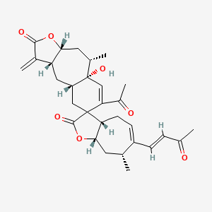 (1'S,3'R,3aS,7R,7'R,8aS,9'S,10'S)-12'-acetyl-10'-hydroxy-7,9'-dimethyl-4'-methylidene-6-[(E)-3-oxobut-1-enyl]spiro[4,7,8,8a-tetrahydro-3aH-cyclohepta[b]furan-3,13'-6-oxatricyclo[8.4.0.03,7]tetradec-11-ene]-2,5'-dione