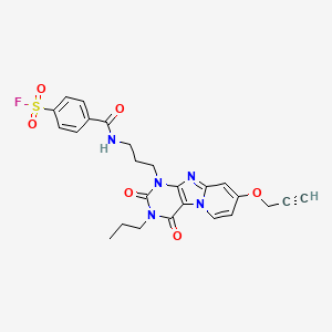 4-[3-(2,4-Dioxo-3-propyl-8-prop-2-ynoxypurino[7,8-a]pyridin-1-yl)propylcarbamoyl]benzenesulfonyl fluoride