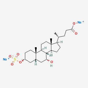 molecular formula C24H38Na2O7S B12385251 (3Alpha,5beta,7alpha)-7-hydroxy-3-(sulfooxy)-cholan-24-oic acid disodium salt 