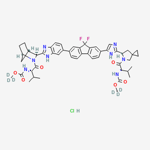 molecular formula C49H55ClF2N8O6 B12385313 Ledipasvir-d6 (hydrochloride) 