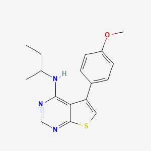 molecular formula C17H19N3OS B12385333 N-butan-2-yl-5-(4-methoxyphenyl)thieno[2,3-d]pyrimidin-4-amine 