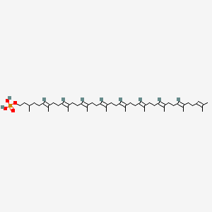 molecular formula C50H85O4P B1238534 Phosphoric acid 3,7,11,15,19,23,27,31,35,39-decamethyl-6,10,14,18,22,26,30,34,38-tetracontanonaenyl ester 