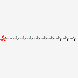 molecular formula C50H85O4P B1238534 [(6E,10E,14E,18E,22E,26E,30E,34E)-3,7,11,15,19,23,27,31,35,39-decamethyltetraconta-6,10,14,18,22,26,30,34,38-nonaenyl] dihydrogen phosphate 