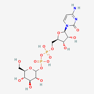 molecular formula C15H25N3O16P2 B1238539 CDP-D-葡萄糖 