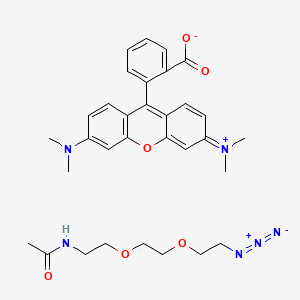 molecular formula C32H38N6O6 B12385394 Tamra-peg2-N3 