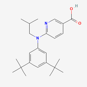 6-[3,5-ditert-butyl-N-(2-methylpropyl)anilino]pyridine-3-carboxylic acid