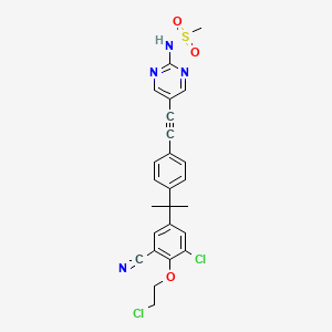 N-(5-((4-(2-(3-chloro-4-(2-chloroethoxy)-5-cyanophenyl)propan-2-yl)phenyl)ethynyl)pyrimidin-2-yl)methanesulfonamide