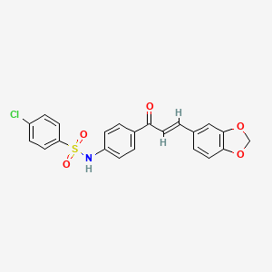 molecular formula C22H16ClNO5S B12385551 Denv-IN-11 