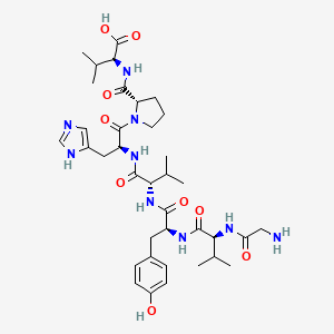 molecular formula C37H55N9O9 B12385576 Gly-Val-Tyr-Val-His-Pro-Val 