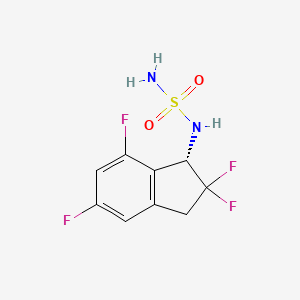 molecular formula C9H8F4N2O2S B12385598 (1S)-2,2,5,7-tetrafluoro-1-(sulfamoylamino)-1,3-dihydroindene 