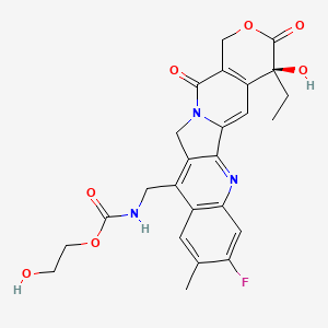 molecular formula C25H24FN3O7 B12385613 7-Hydroxyethyl carbamate-(10Me-11F-Camptothecin) 