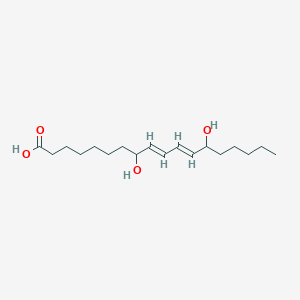 molecular formula C18H32O4 B1238566 8,13-二羟基-9,11-十八碳二烯酸 
