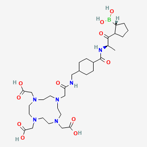 molecular formula C32H55BN6O11 B12385667 2-[4-[2-[[4-[[(2R)-1-[(2R)-2-boronocyclopentyl]-1-oxopropan-2-yl]carbamoyl]cyclohexyl]methylamino]-2-oxoethyl]-7,10-bis(carboxymethyl)-1,4,7,10-tetrazacyclododec-1-yl]acetic acid 