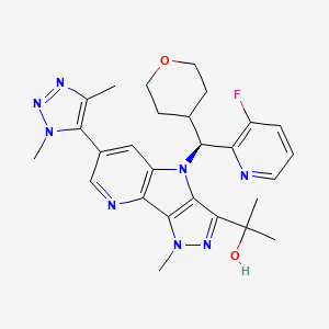 molecular formula C27H31FN8O2 B12385708 BET bromodomain inhibitor 4 