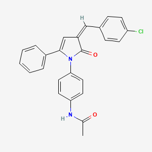 molecular formula C25H19ClN2O2 B12385733 N-[4-[(3Z)-3-[(4-chlorophenyl)methylidene]-2-oxo-5-phenylpyrrol-1-yl]phenyl]acetamide 