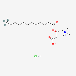 molecular formula C19H38ClNO4 B12385781 Lauroyl-L-carnitine-d3 (hydrochloride) 