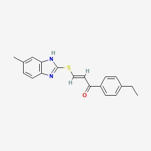 1-(4-Ethylphenyl)-3-[(6-methyl-1H-benzimidazol-2-yl)thio]-2-propen-1-one