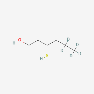 molecular formula C6H14OS B12385844 3-Mercaptohexan-1-ol-d5 