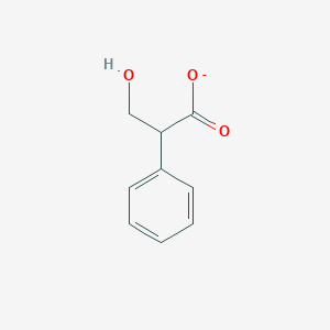 molecular formula C9H9O3- B1238587 Tropate 
