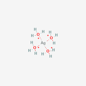 molecular formula AgH12O4+4 B1238588 tetraaquasilver(II) 
