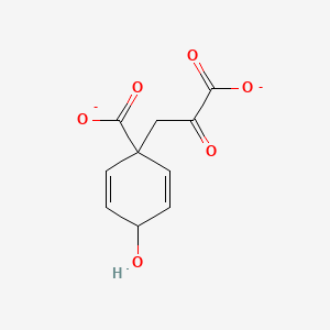 molecular formula C10H8O6-2 B1238590 Prephenate(2-) 