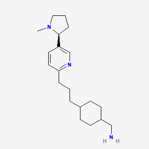 [4-[3-[5-[(2S)-1-methylpyrrolidin-2-yl]pyridin-2-yl]propyl]cyclohexyl]methanamine