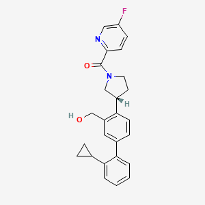 [(3R)-3-[4-(2-cyclopropylphenyl)-2-(hydroxymethyl)phenyl]pyrrolidin-1-yl]-(5-fluoropyridin-2-yl)methanone