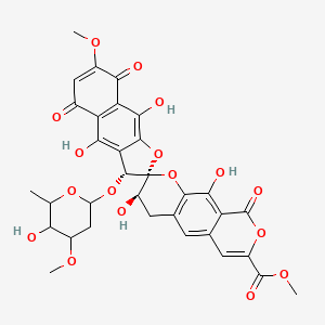 molecular formula C33H30O17 B1238595 螺旋霉素 CAS No. 178182-49-5
