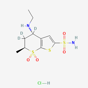 molecular formula C10H17ClN2O4S3 B12386059 Dorzolamide-d3 (hydrochloride) 