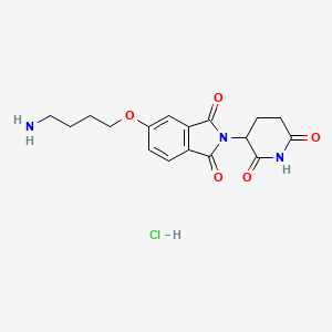 5-(4-aminobutoxy)-2-(2,6-dioxopiperidin-3-yl)-2,3-dihydro-1H-isoindole-1,3-dione hydrochloride