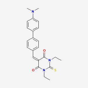 molecular formula C23H25N3O2S B12386094 5-[[4-[4-(Dimethylamino)phenyl]phenyl]methylidene]-1,3-diethyl-2-sulfanylidene-1,3-diazinane-4,6-dione 