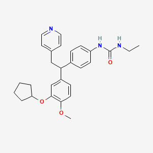 molecular formula C28H33N3O3 B1238613 UNII-LK7K48H683 CAS No. 225919-29-9