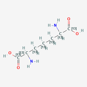 molecular formula C7H14N2O4 B12386140 2,6-diamino(1,2,3,4,5,6,7-13C7)heptanedioic acid 