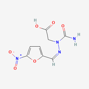 molecular formula C8H8N4O6 B1238616 2-[1-Carbamoyl-2-(5-nitrofurfurylidene)hydrazino]acetic acid 