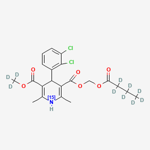 molecular formula C21H23Cl2NO6 B12386168 Clevidipine-15N,d10 