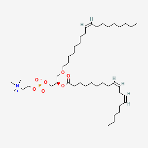 [(2R)-2-[(9Z,12Z)-octadeca-9,12-dienoyl]oxy-3-[(Z)-octadec-9-enoxy]propyl] 2-(trimethylazaniumyl)ethyl phosphate