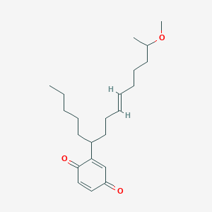 B1238629 2,5-Cyclohexadiene-1,4-dione, 2-methoxy-6-(10-pentadecenyl)-, (Z)- CAS No. 97987-89-8