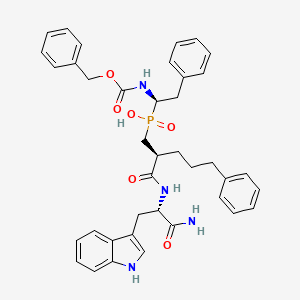 molecular formula C39H43N4O6P B12386307 [(2S)-2-[[(2S)-1-amino-3-(1H-indol-3-yl)-1-oxopropan-2-yl]carbamoyl]-5-phenylpentyl]-[(1R)-2-phenyl-1-(phenylmethoxycarbonylamino)ethyl]phosphinic acid 