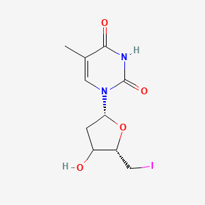 molecular formula C10H13IN2O4 B12386338 1-[(2R,5S)-4-hydroxy-5-(iodomethyl)oxolan-2-yl]-5-methylpyrimidine-2,4-dione 