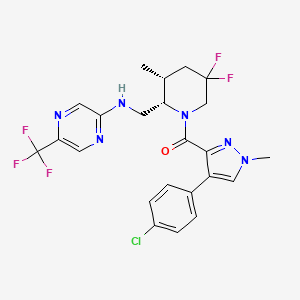 molecular formula C23H22ClF5N6O B12386344 Orexin receptor modulator-1 