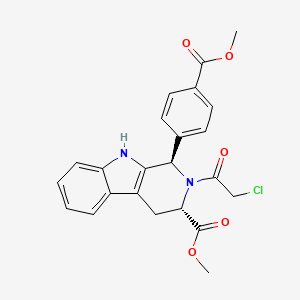 (1R,3S)-2-(2-chloro-1-oxoethyl)-1-(4-methoxycarbonylphenyl)-1,3,4,9-tetrahydropyrido[3,4-b]indole-3-carboxylic acid methyl ester