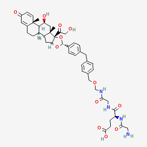 molecular formula C46H56N4O12 B12386385 Glucocorticoid receptor agonist-1-Gly-Glu-Gly 