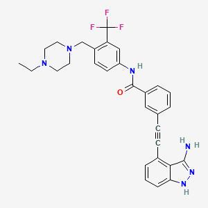 3-[2-(3-amino-1H-indazol-4-yl)ethynyl]-N-[4-[(4-ethylpiperazin-1-yl)methyl]-3-(trifluoromethyl)phenyl]benzamide