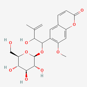 molecular formula C21H26O10 B12386399 11-O-|A-D-glucopyranosyl thamnosmonin 