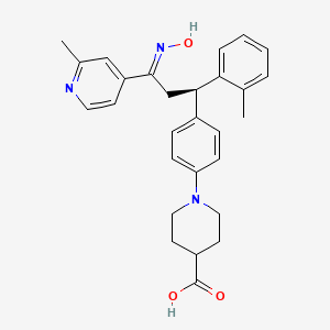 1-[4-[(1R,3E)-3-hydroxyimino-1-(2-methylphenyl)-3-(2-methylpyridin-4-yl)propyl]phenyl]piperidine-4-carboxylic acid