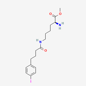 molecular formula C17H25IN2O3 B12386491 Lys(CO-C3-p-I-Ph)-OMe 