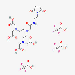 molecular formula C26H32F9N5O17 B12386554 Maleimido-mono-amide-DTPA (TFA) 